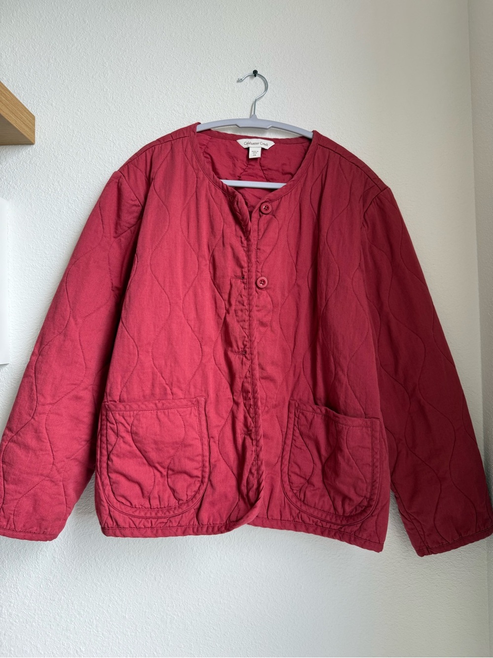 Brick Red Quilted Chore Coat- Cottage Core/ Eclectic Grandpa
